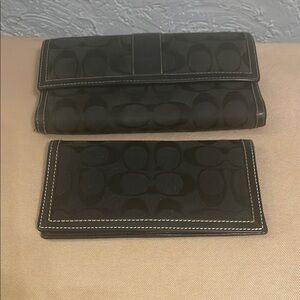 Coach Black Wallet and Clutch Set